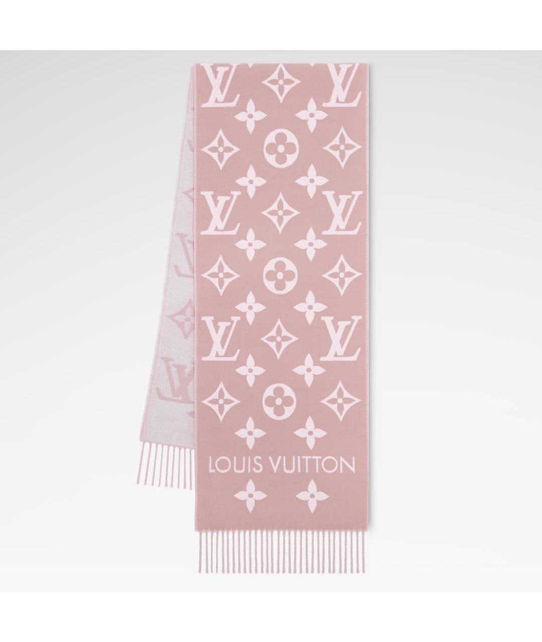 LOUIS VUITTON Розовый шарф, фото 4