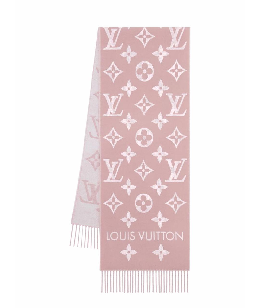 LOUIS VUITTON Розовый шарф, фото 1