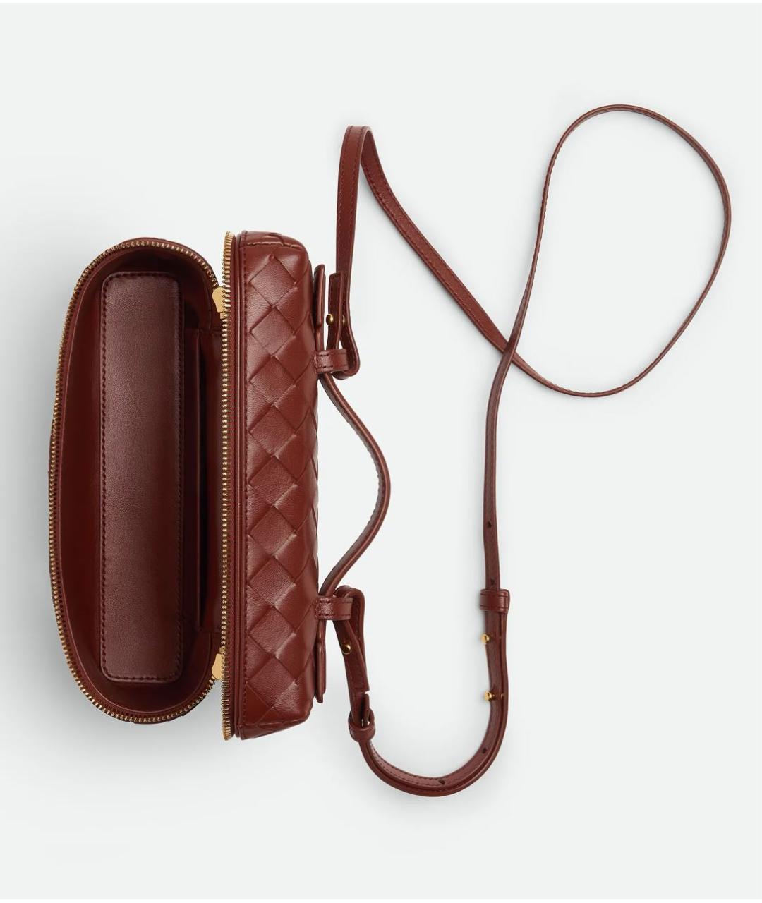 BOTTEGA VENETA Красная кожаная сумка с короткими ручками, фото 4