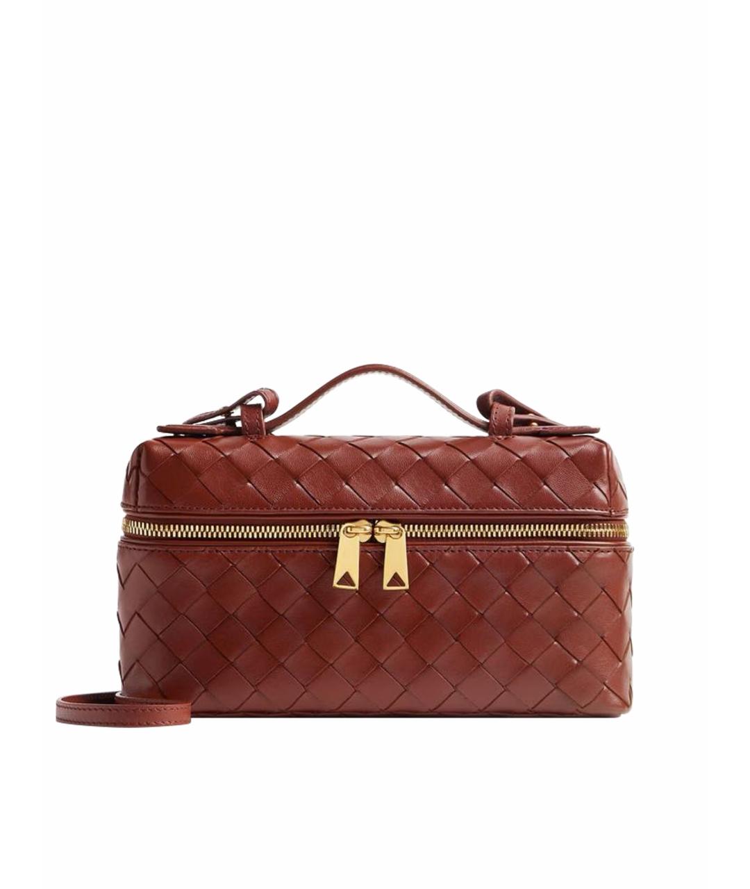 BOTTEGA VENETA Красная кожаная сумка с короткими ручками, фото 1