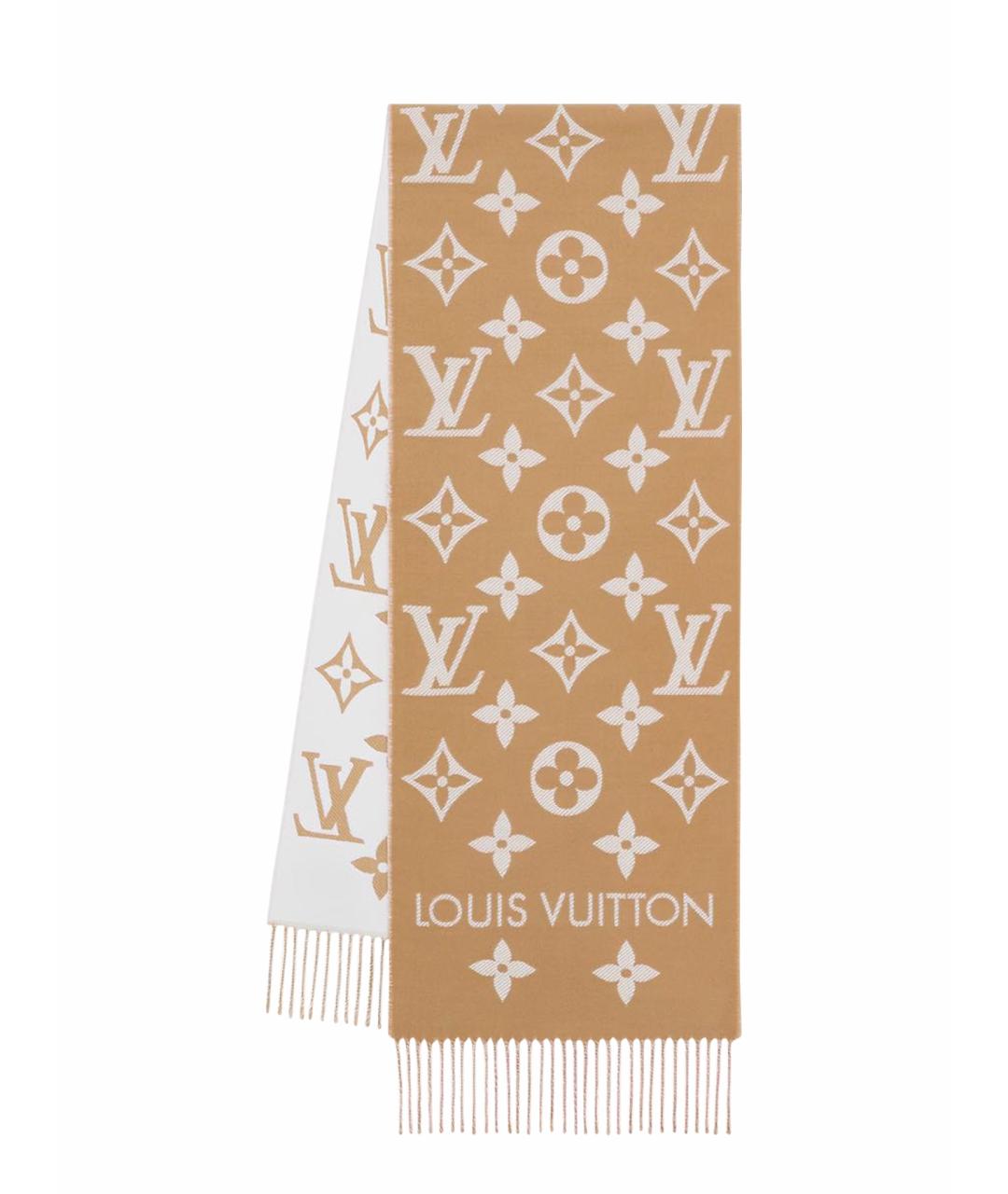 LOUIS VUITTON Бежевый шарф, фото 1