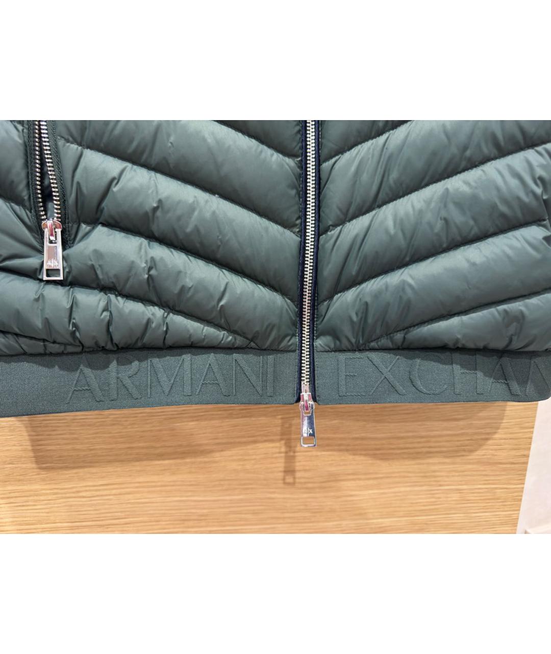 ARMANI EXCHANGE Зеленая полиэстеровая куртка, фото 4