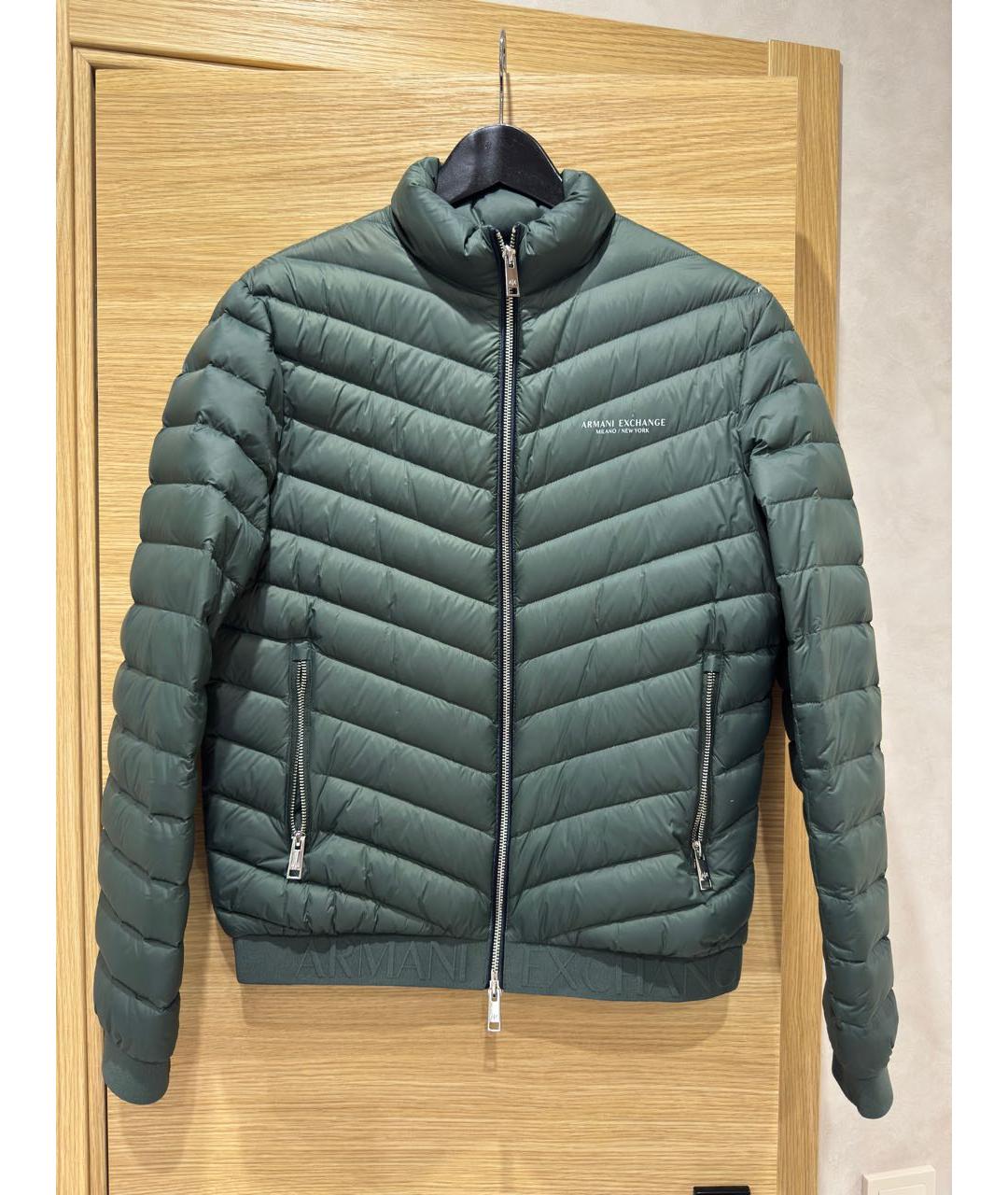 ARMANI EXCHANGE Зеленая полиэстеровая куртка, фото 7