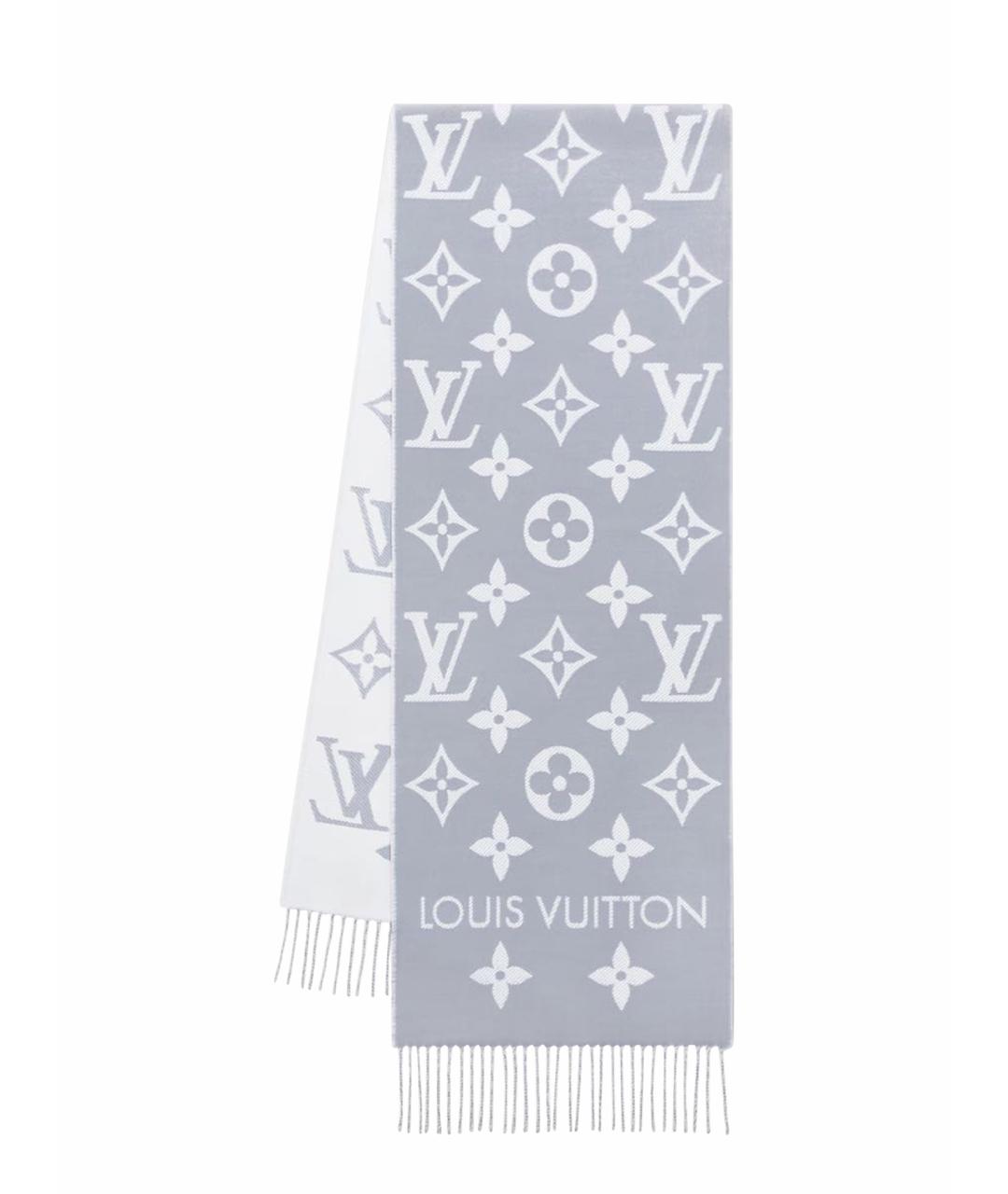 LOUIS VUITTON Серый шарф, фото 1
