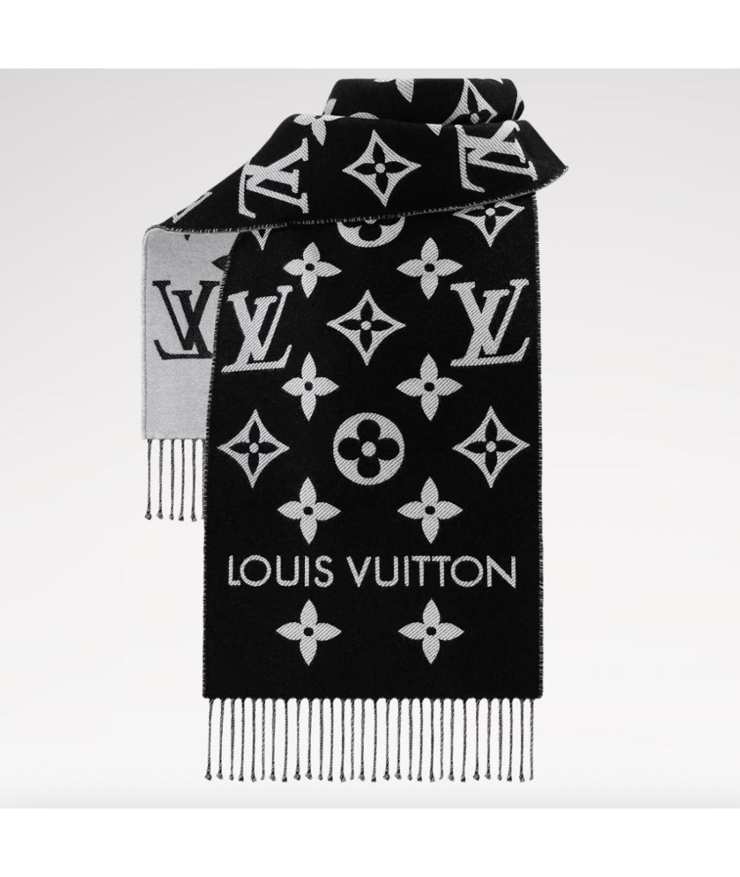 LOUIS VUITTON Черный шарф, фото 2