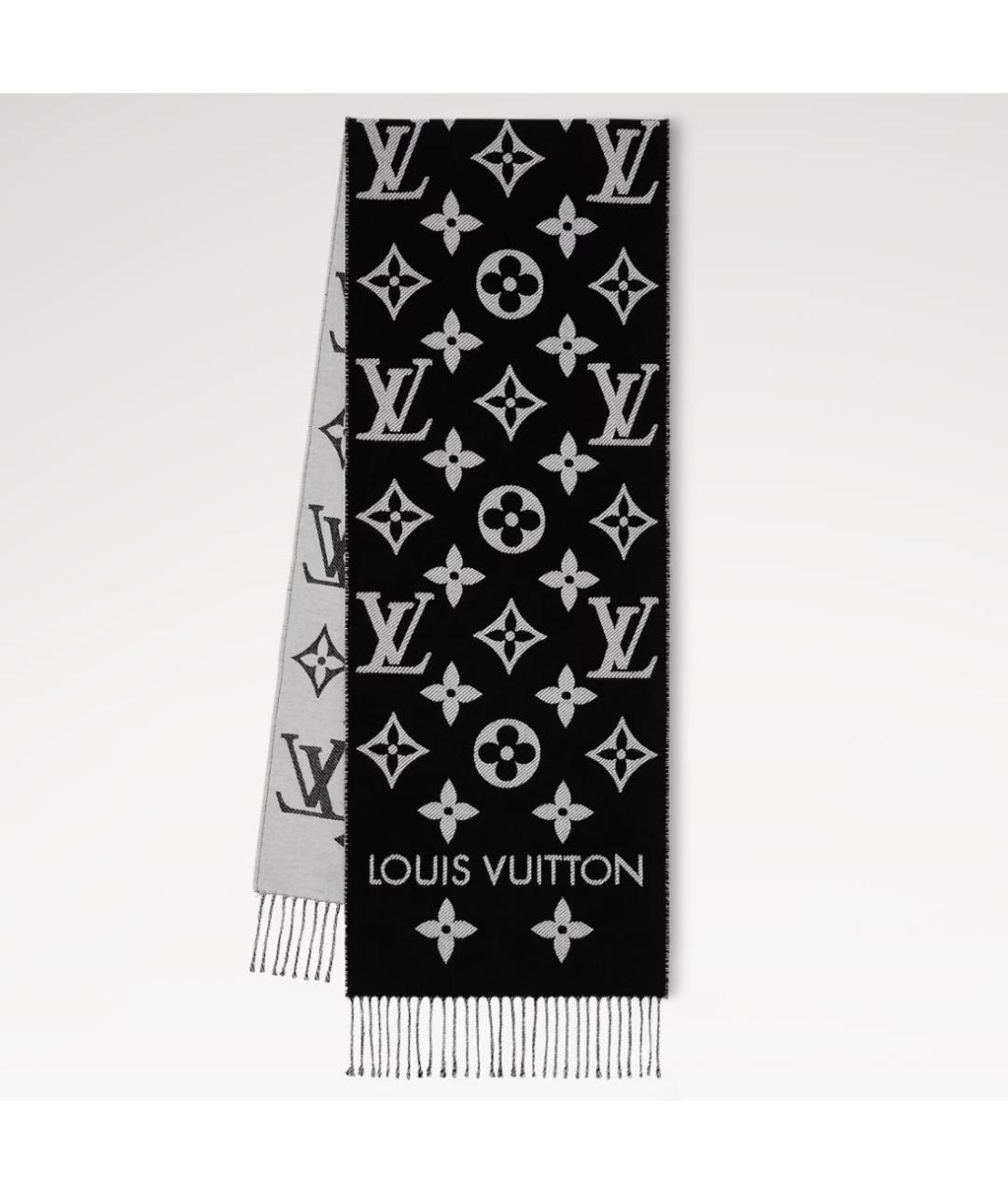 LOUIS VUITTON Черный шарф, фото 4