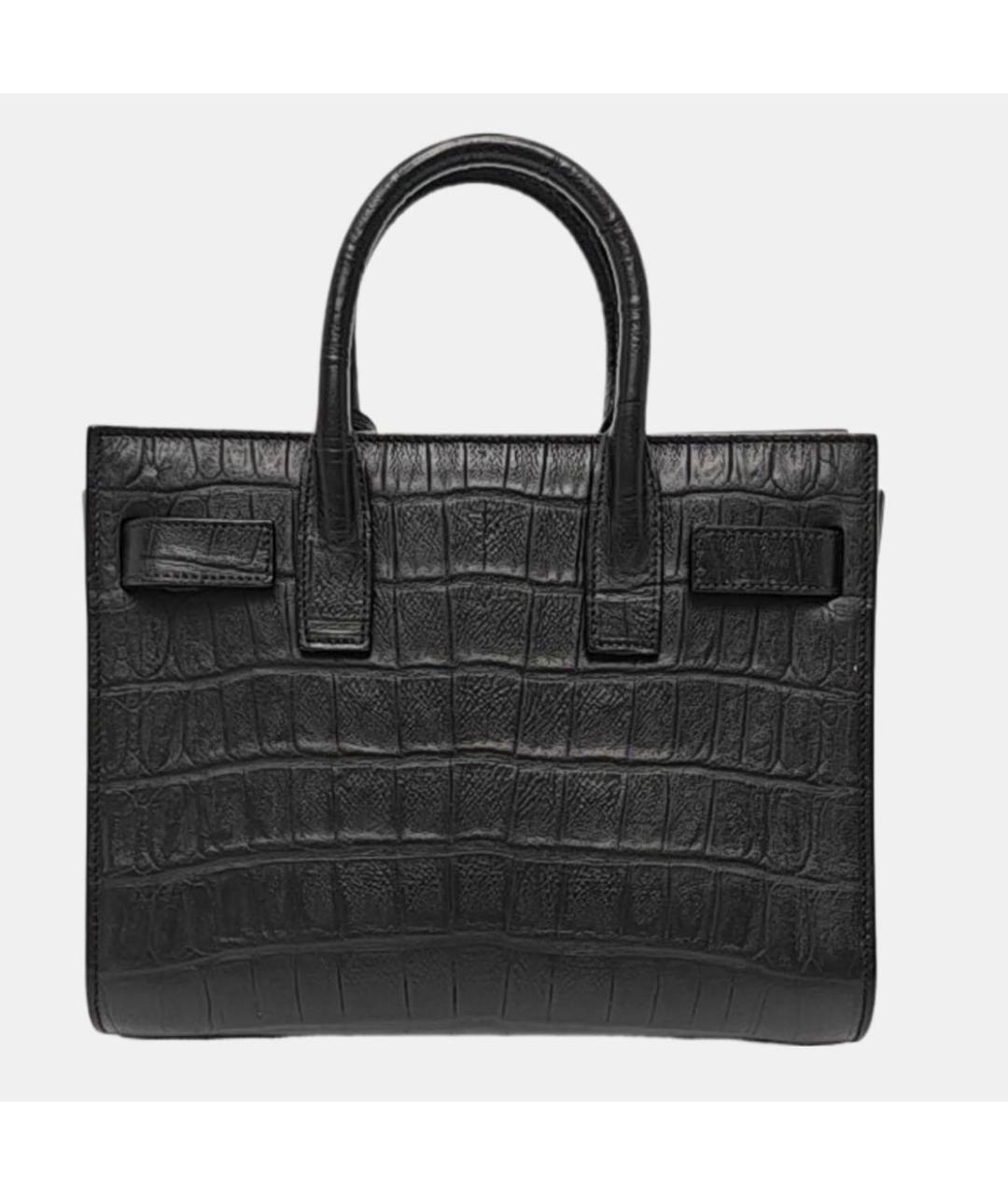 SAINT LAURENT Черная кожаная сумка через плечо, фото 4
