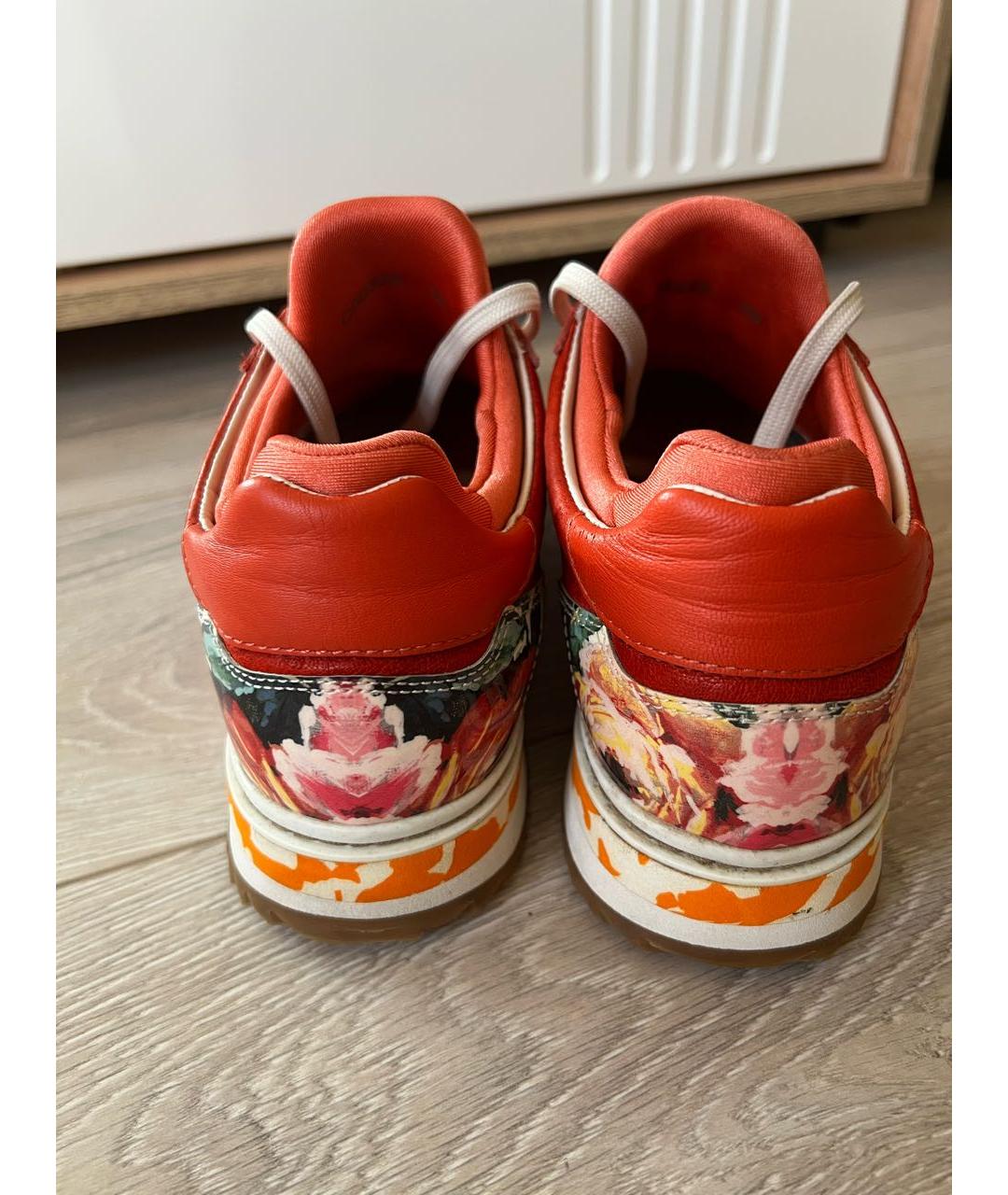 DOLCE&GABBANA Красные кожаные кроссовки, фото 4
