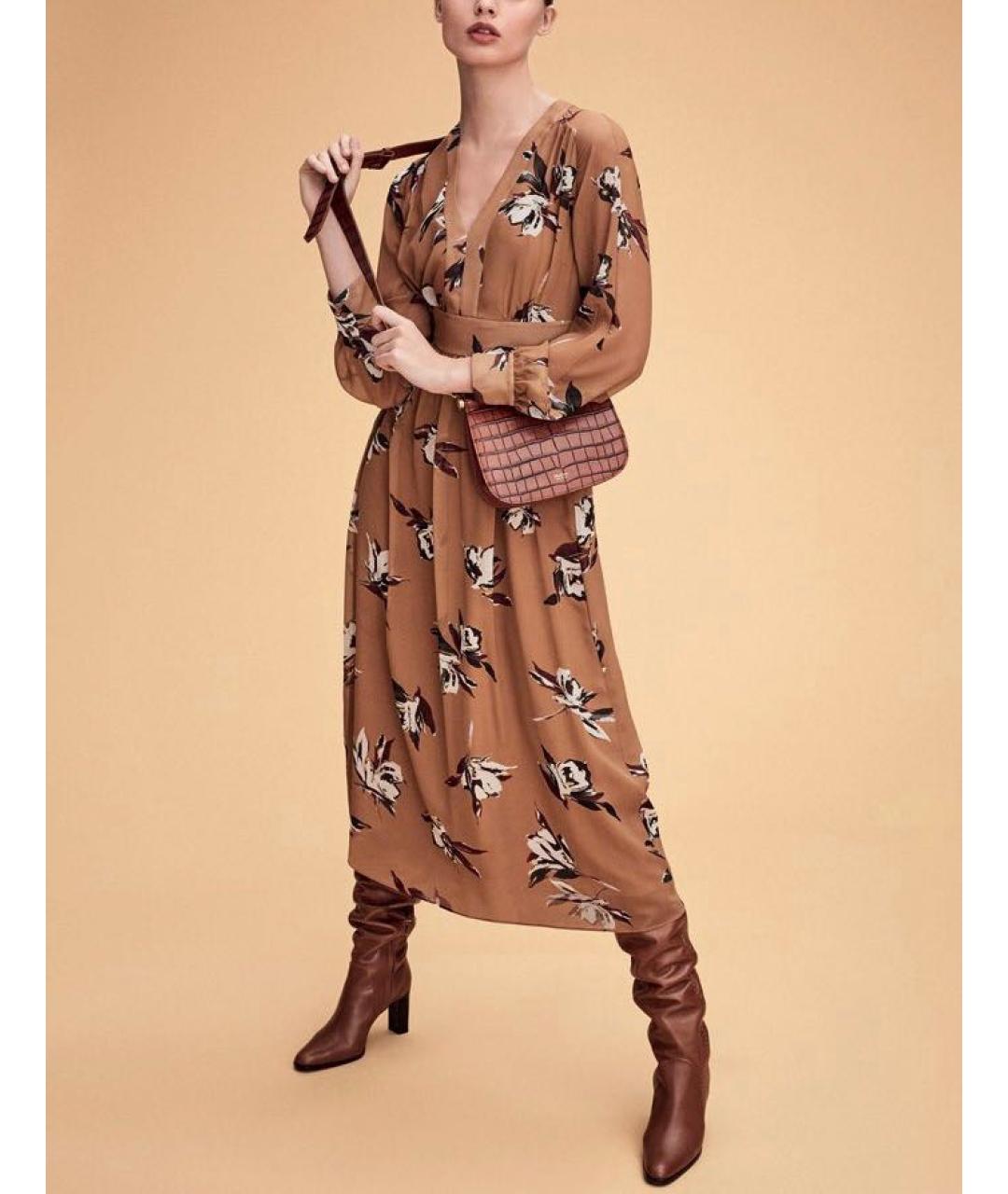 MAX MARA STUDIO Мульти шелковое повседневное платье, фото 8