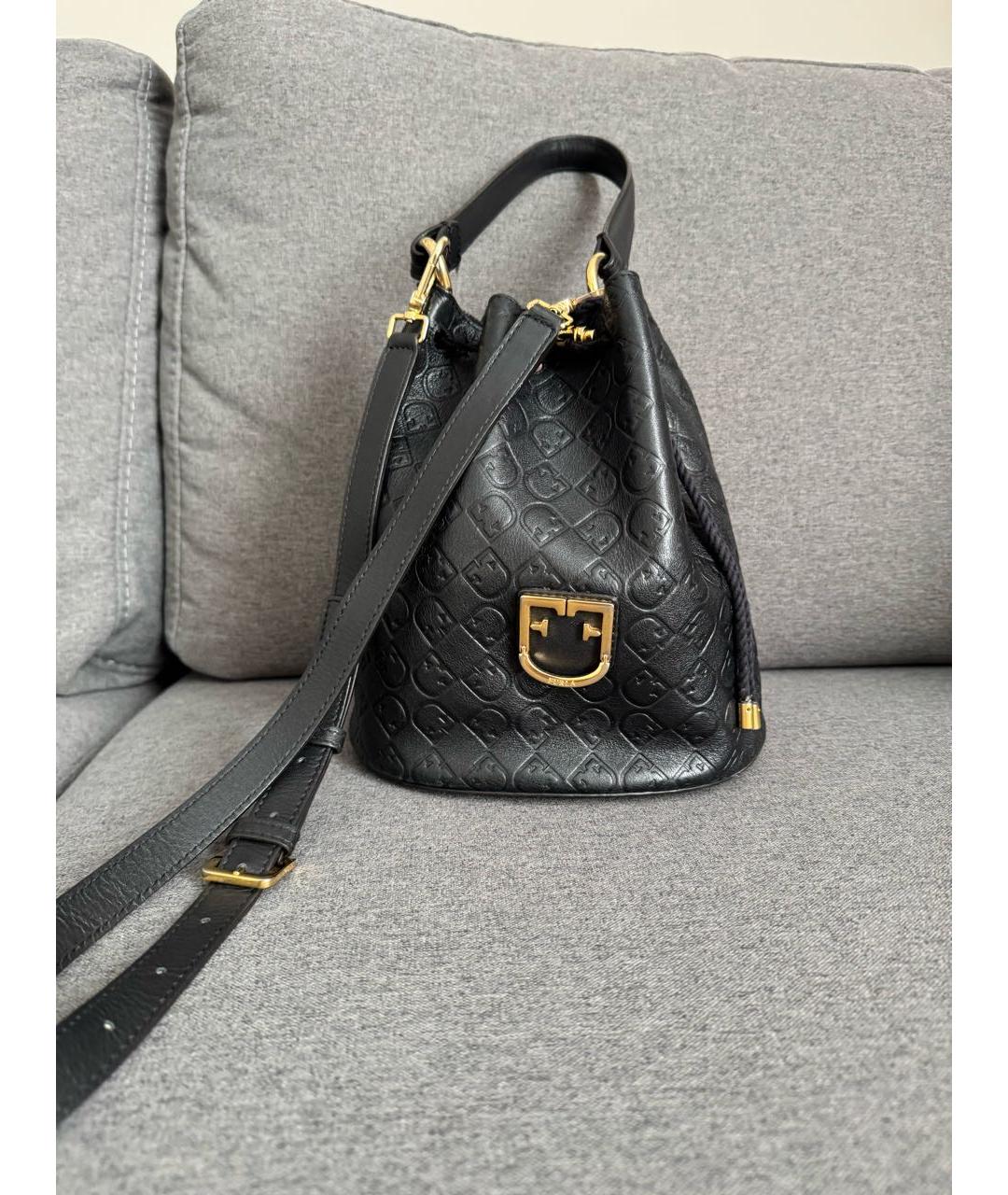 FURLA Черная кожаная сумка через плечо, фото 2