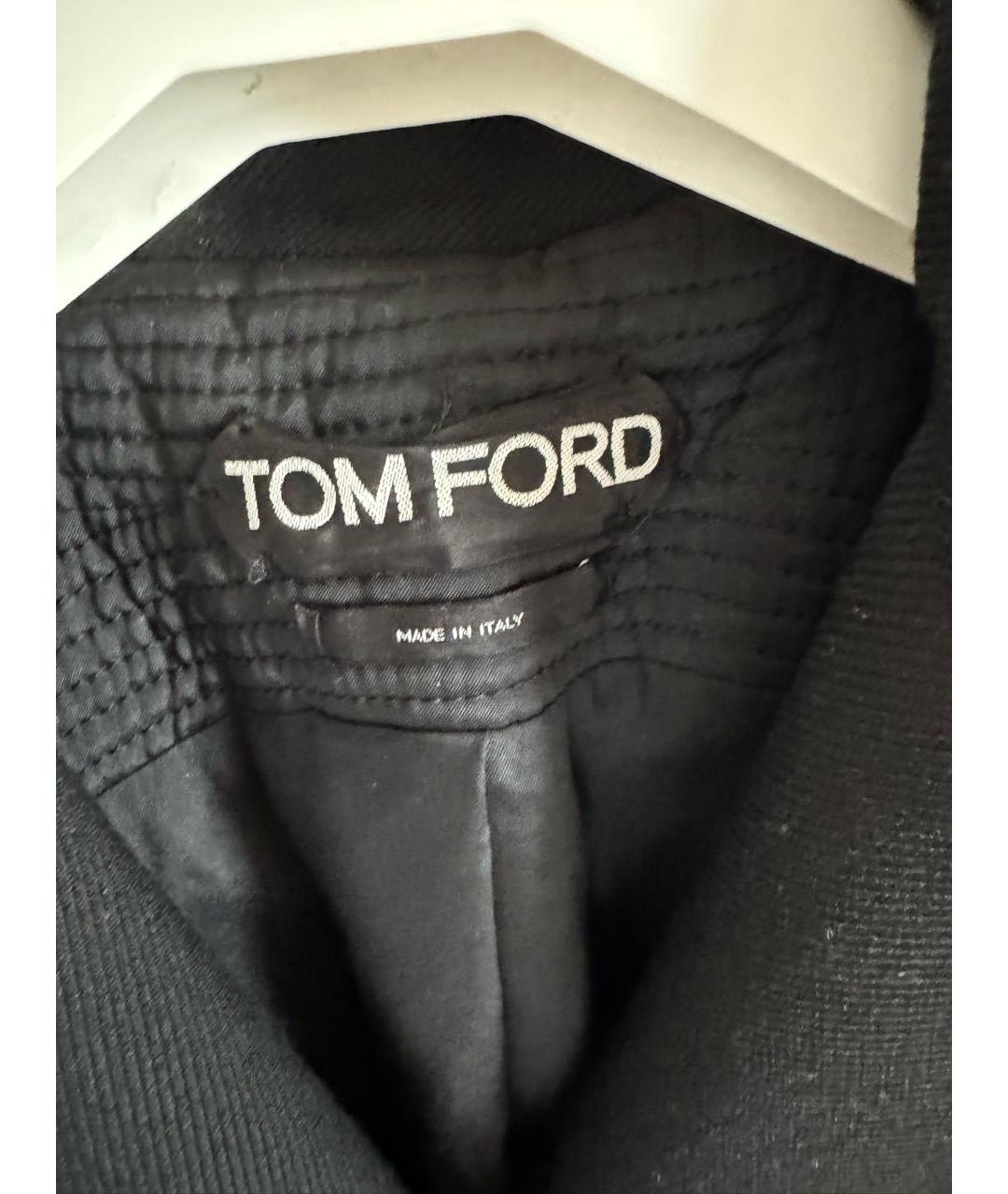 TOM FORD Черное шерстяное пальто, фото 3