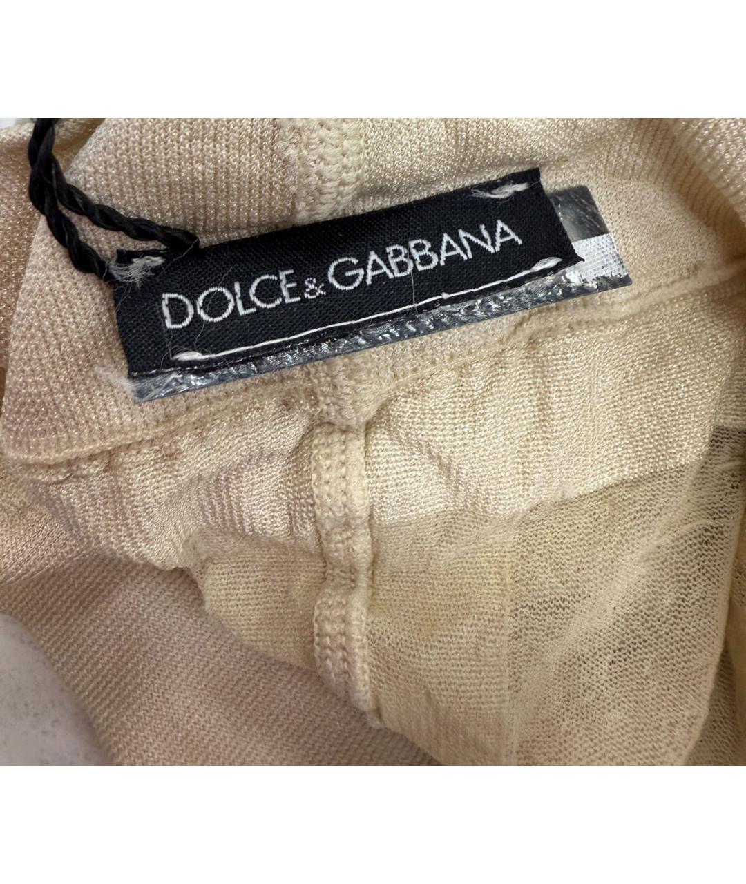 DOLCE&GABBANA Бежевые носки, чулки и колготы, фото 3