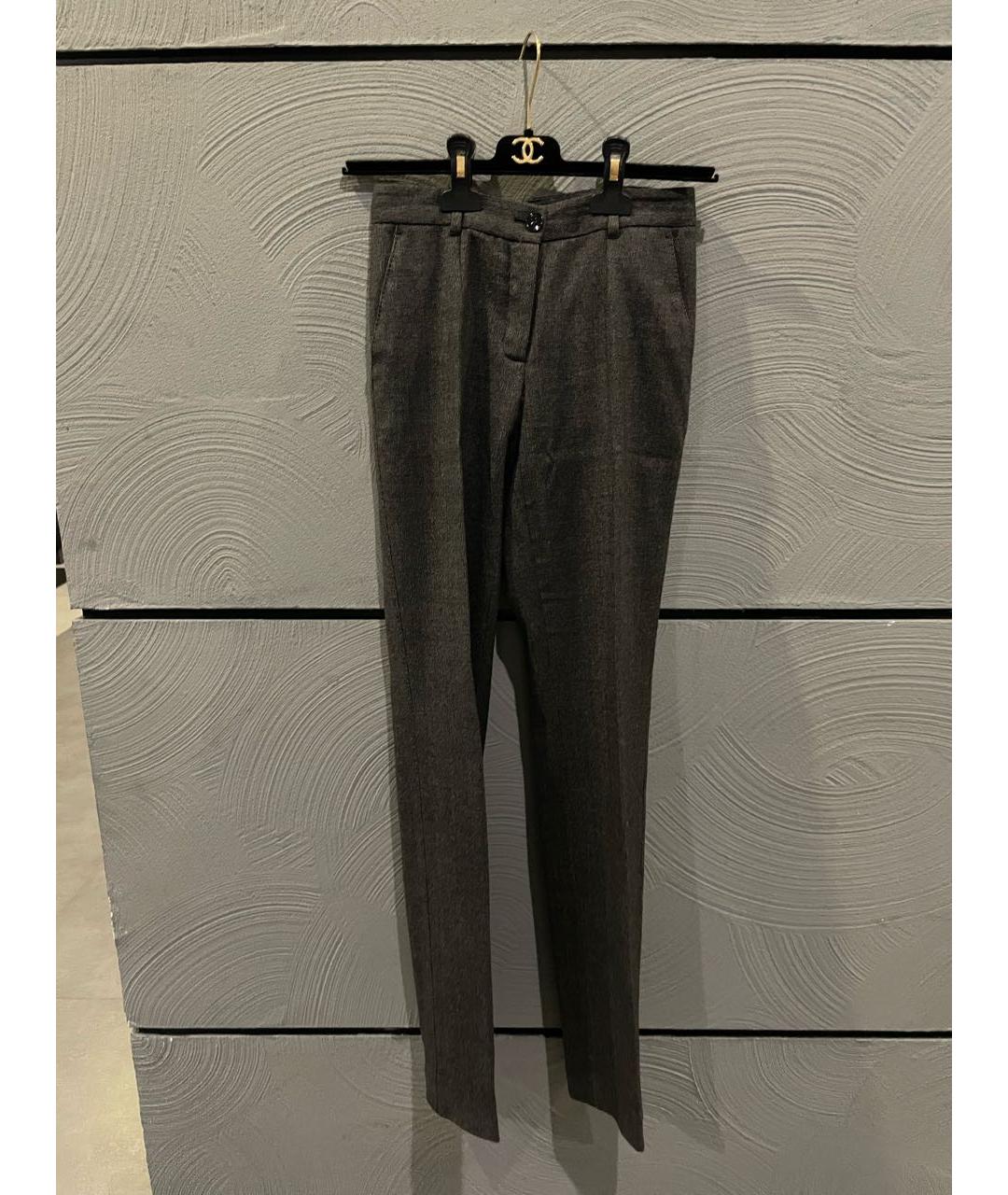 DOLCE&GABBANA Антрацитовый шерстяной костюм с брюками, фото 4