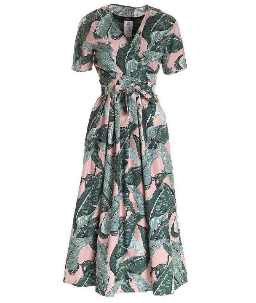 WEEKEND MAX MARA Мульти хлопковое повседневное платье, фото 9