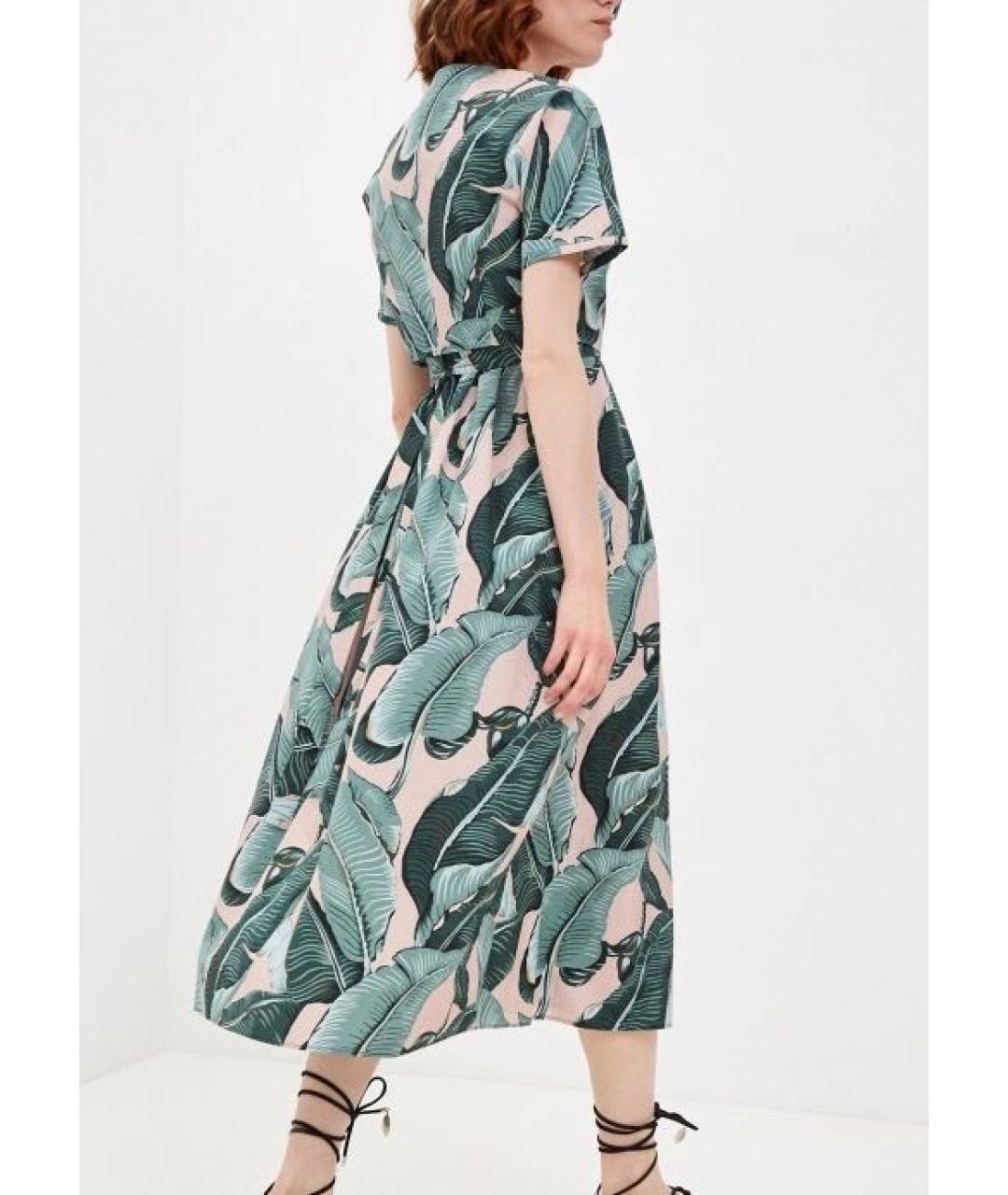 WEEKEND MAX MARA Мульти хлопковое повседневное платье, фото 8