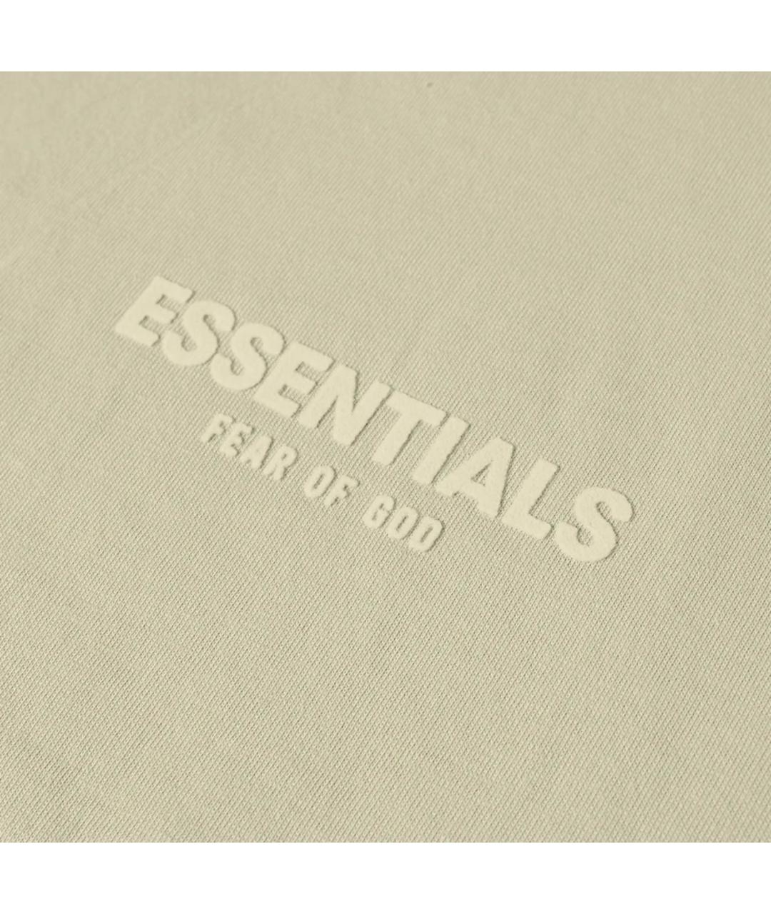 FEAR OF GOD ESSENTIALS Бежевая хлопковая футболка, фото 3