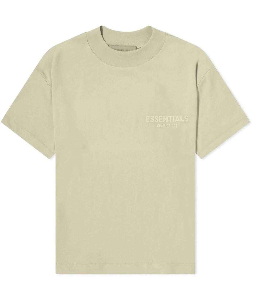 FEAR OF GOD ESSENTIALS Бежевая хлопковая футболка, фото 1