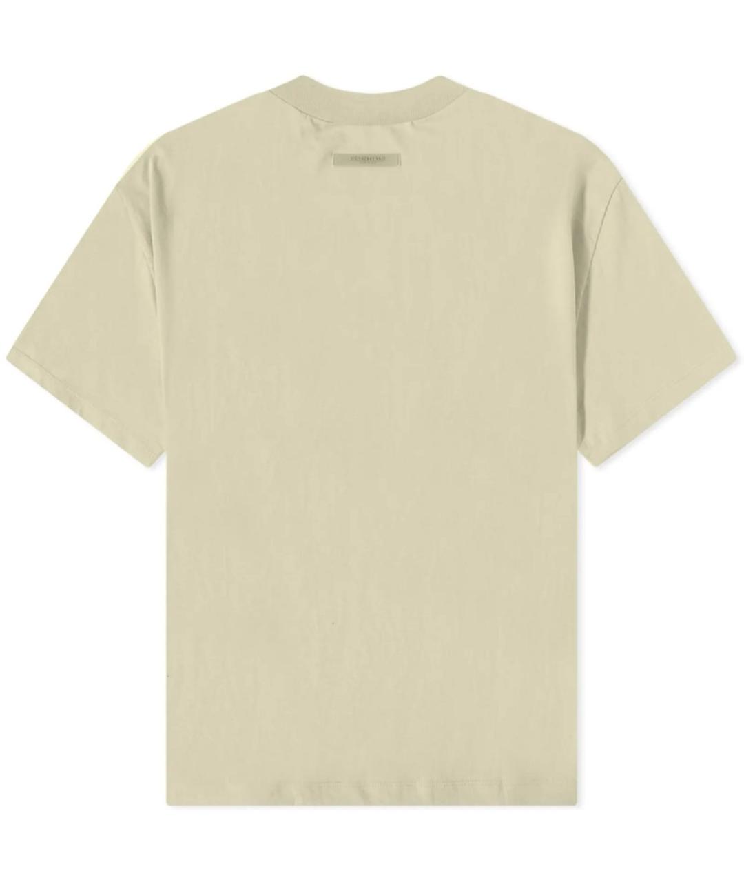 FEAR OF GOD ESSENTIALS Бежевая хлопковая футболка, фото 2