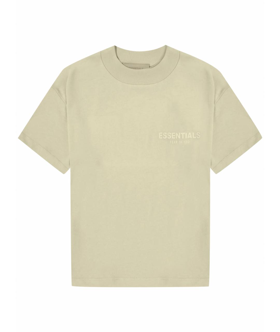 FEAR OF GOD ESSENTIALS Бежевая хлопковая футболка, фото 1