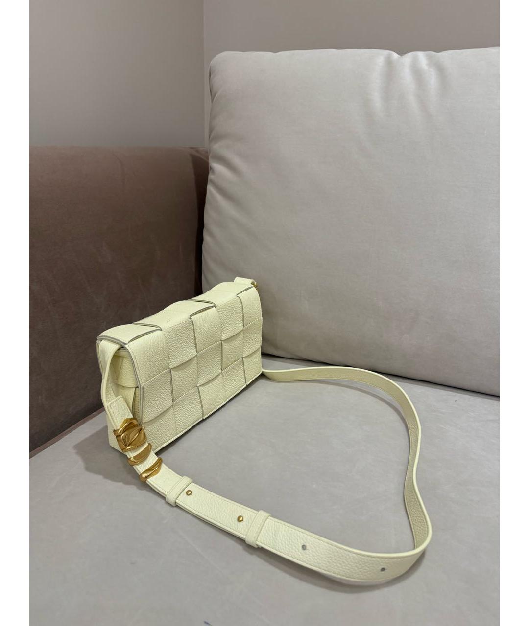 BOTTEGA VENETA Бежевая кожаная сумка через плечо, фото 2