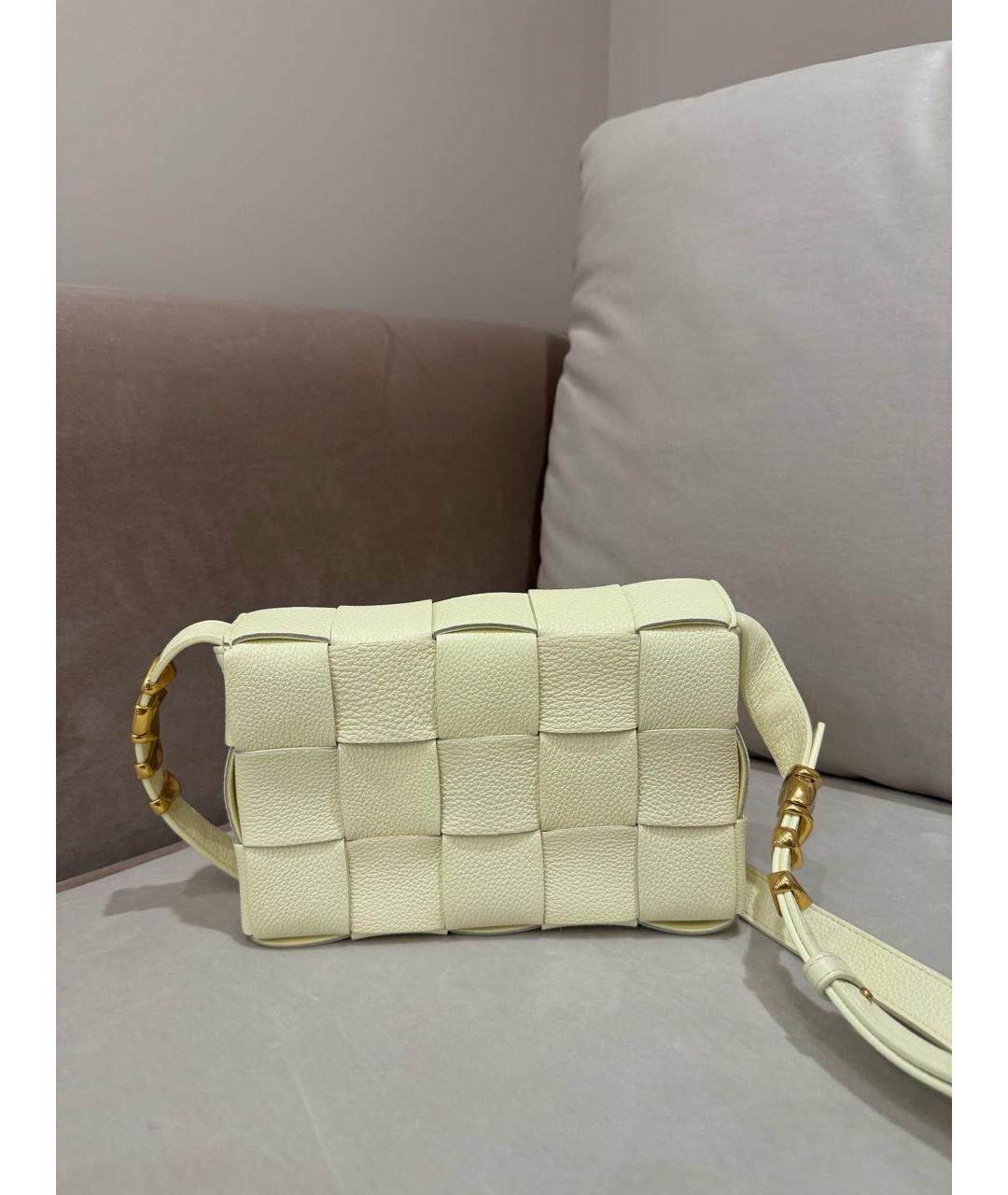 BOTTEGA VENETA Бежевая кожаная сумка через плечо, фото 3