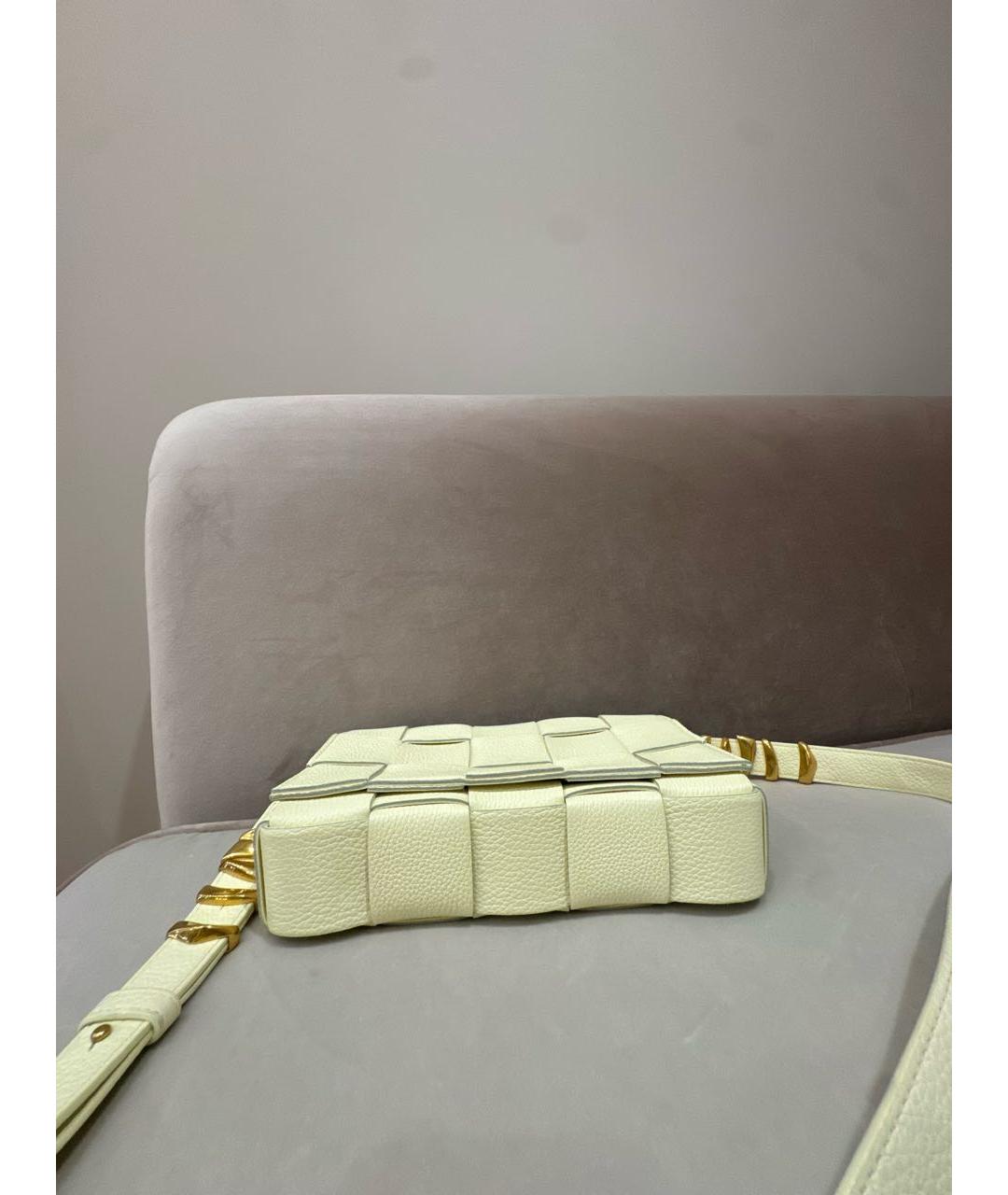 BOTTEGA VENETA Бежевая кожаная сумка через плечо, фото 6