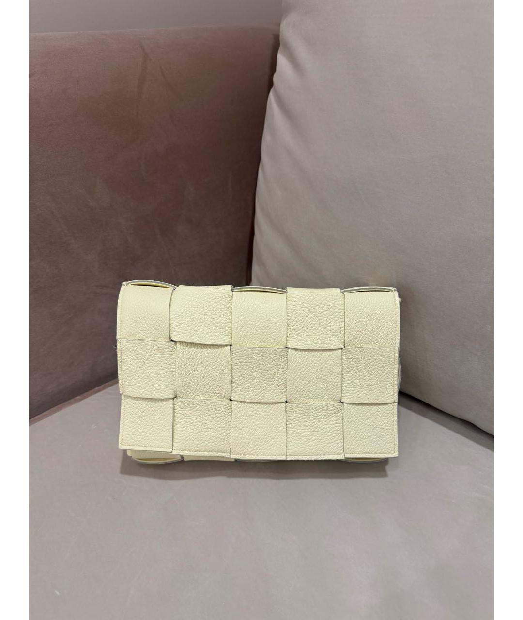 BOTTEGA VENETA Бежевая кожаная сумка через плечо, фото 7
