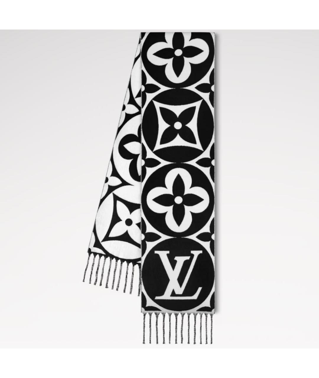 LOUIS VUITTON Черный шарф, фото 4