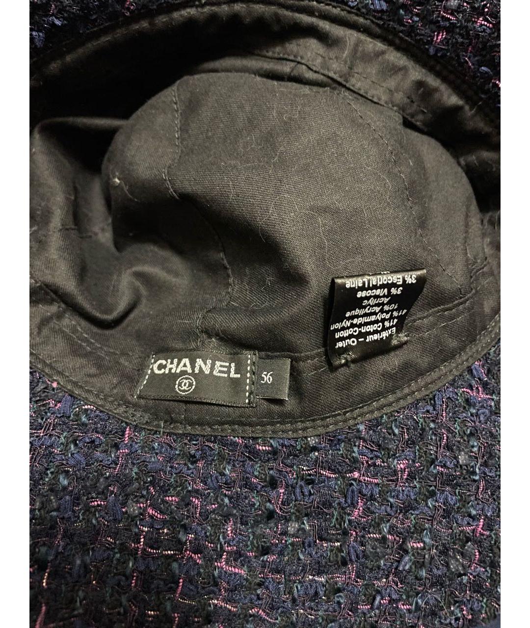 CHANEL Темно-синяя хлопковая шляпа, фото 3