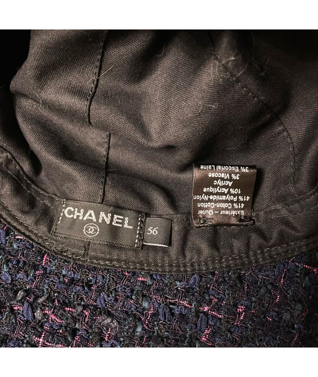 CHANEL Темно-синяя хлопковая шляпа, фото 8