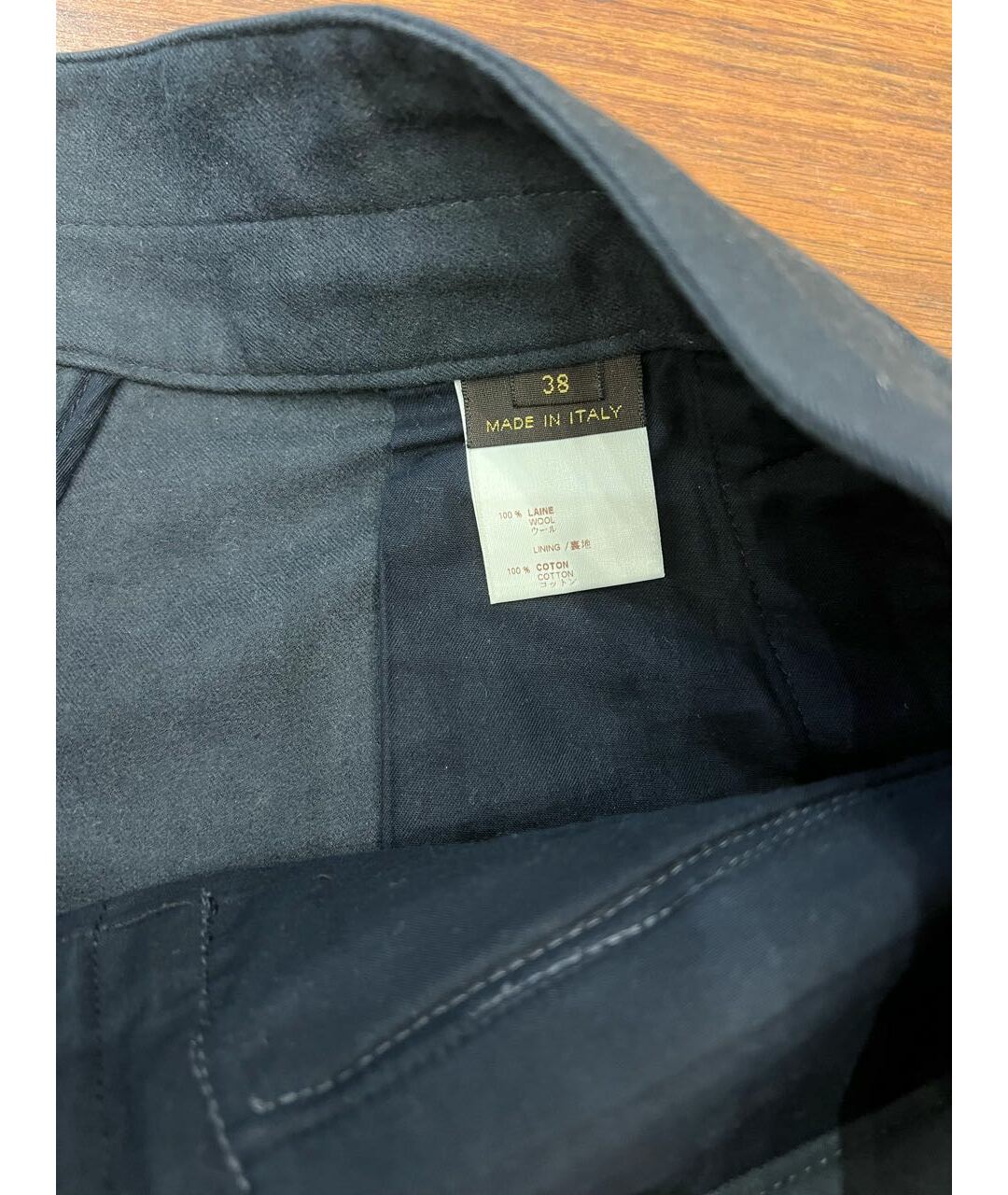 LOUIS VUITTON PRE-OWNED Серые шерстяные повседневные брюки, фото 5