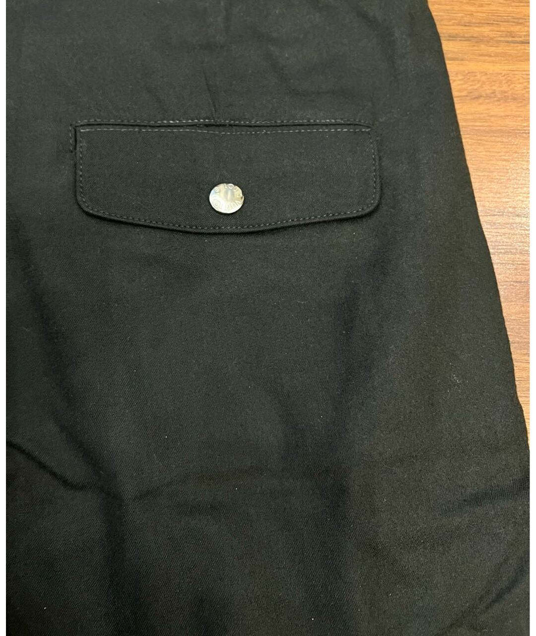 LOUIS VUITTON PRE-OWNED Серые шерстяные повседневные брюки, фото 4