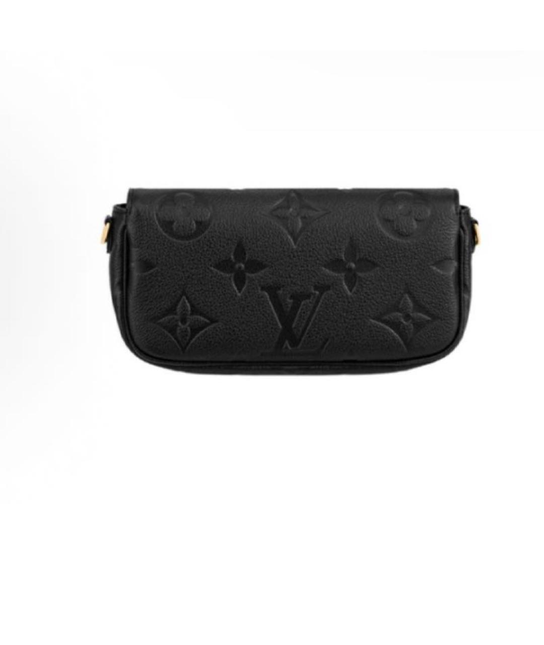 LOUIS VUITTON Черная кожаная сумка через плечо, фото 4