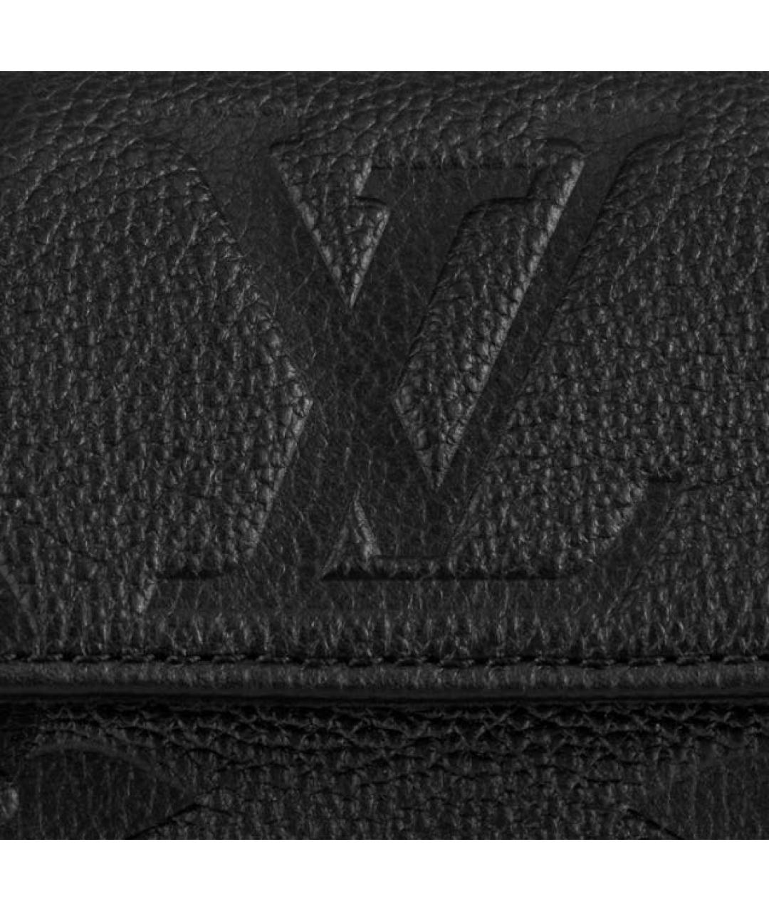LOUIS VUITTON Черная кожаная сумка через плечо, фото 6