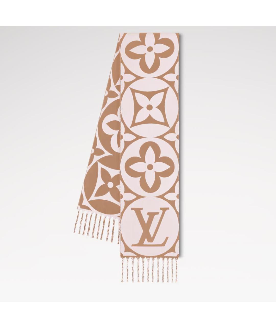 LOUIS VUITTON Розовый шарф, фото 4