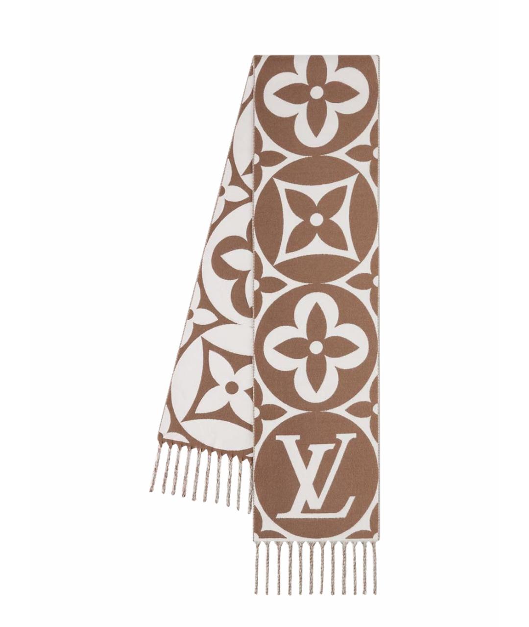 LOUIS VUITTON Коричневый шарф, фото 1