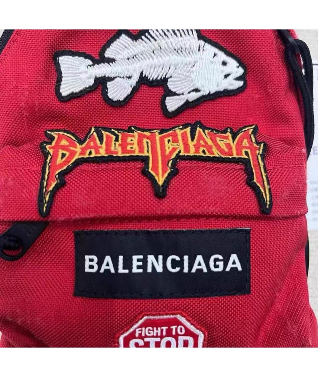 BALENCIAGA Красный рюкзак, фото 4