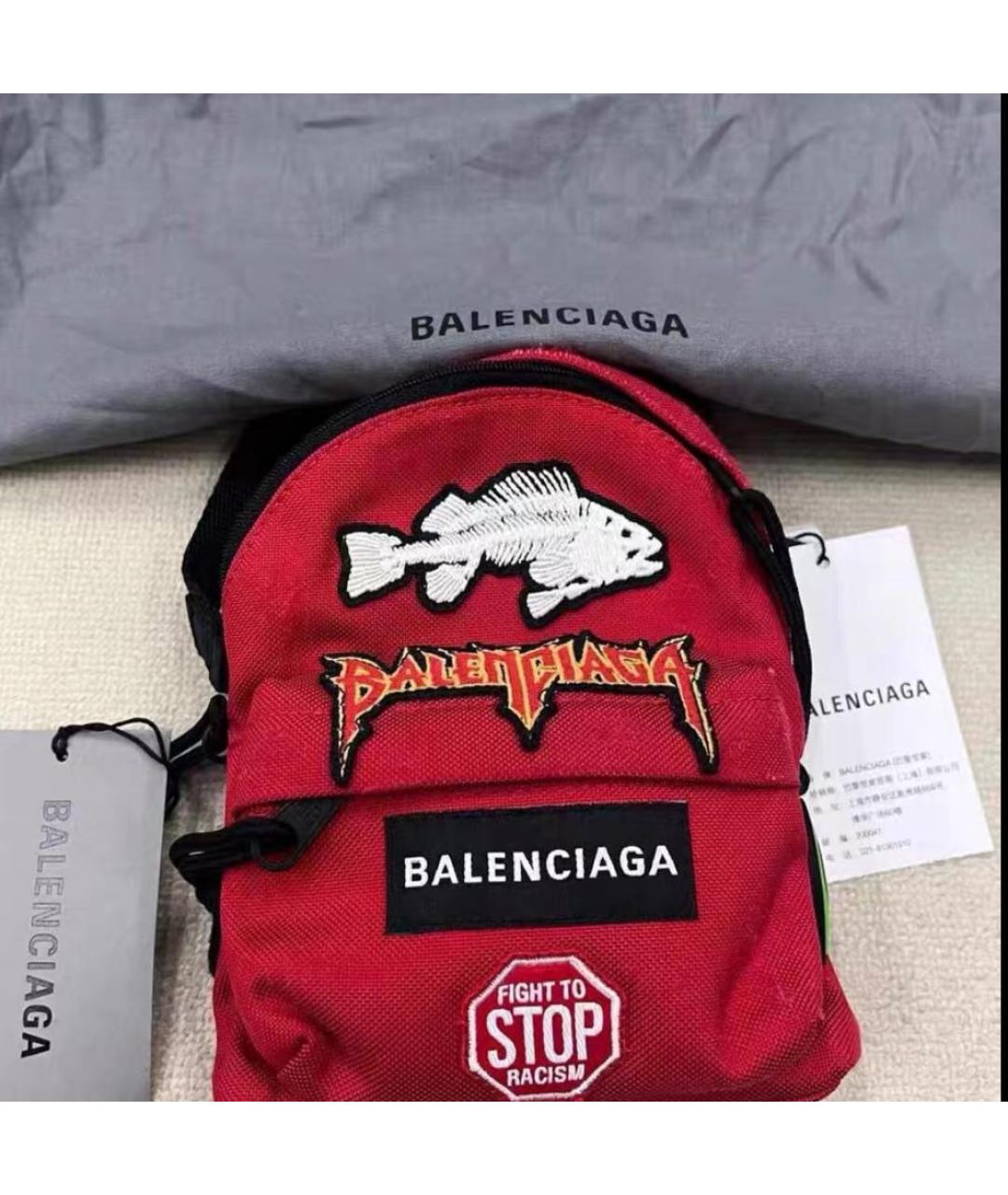 BALENCIAGA Красный рюкзак, фото 2