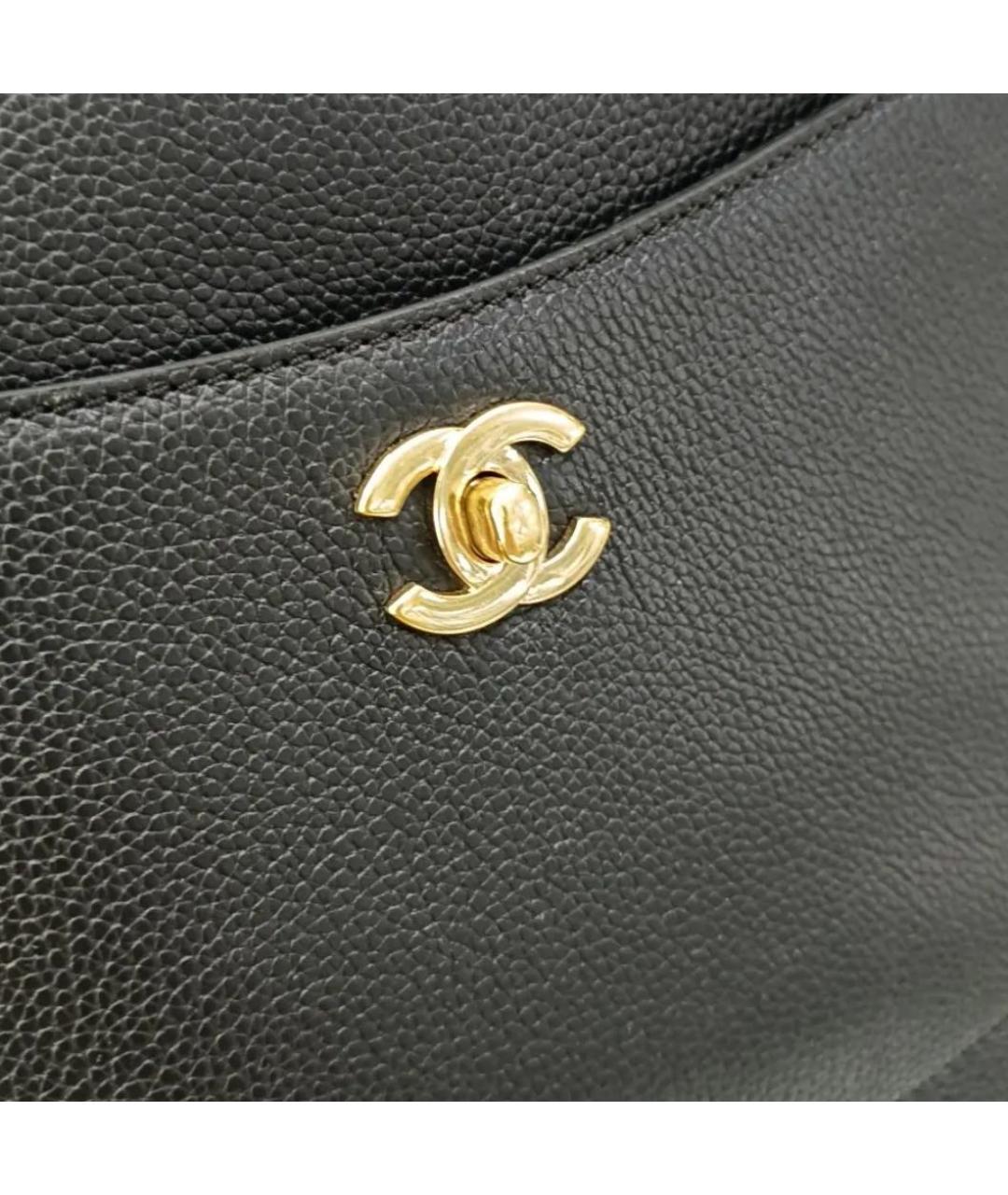CHANEL Черная кожаная сумка тоут, фото 8