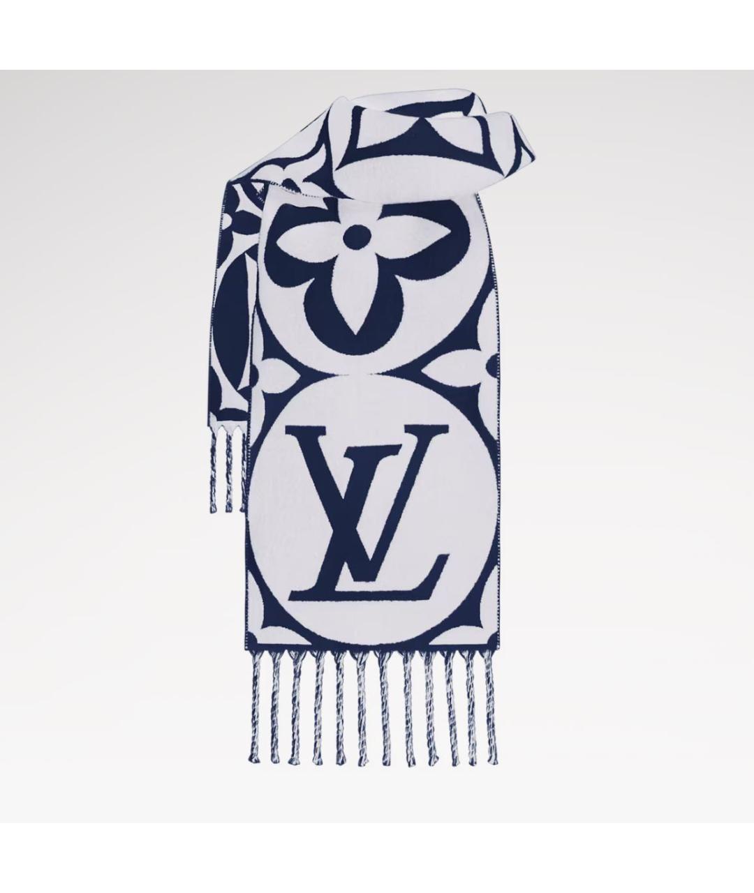 LOUIS VUITTON Темно-синий шарф, фото 2