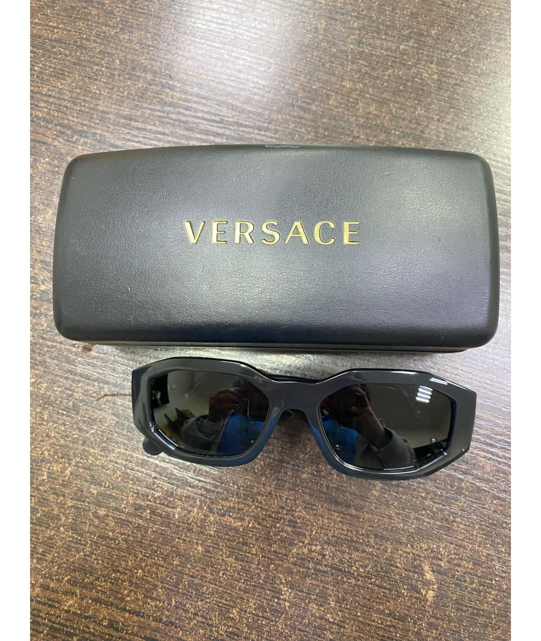 VERSACE Черные солнцезащитные очки, фото 4