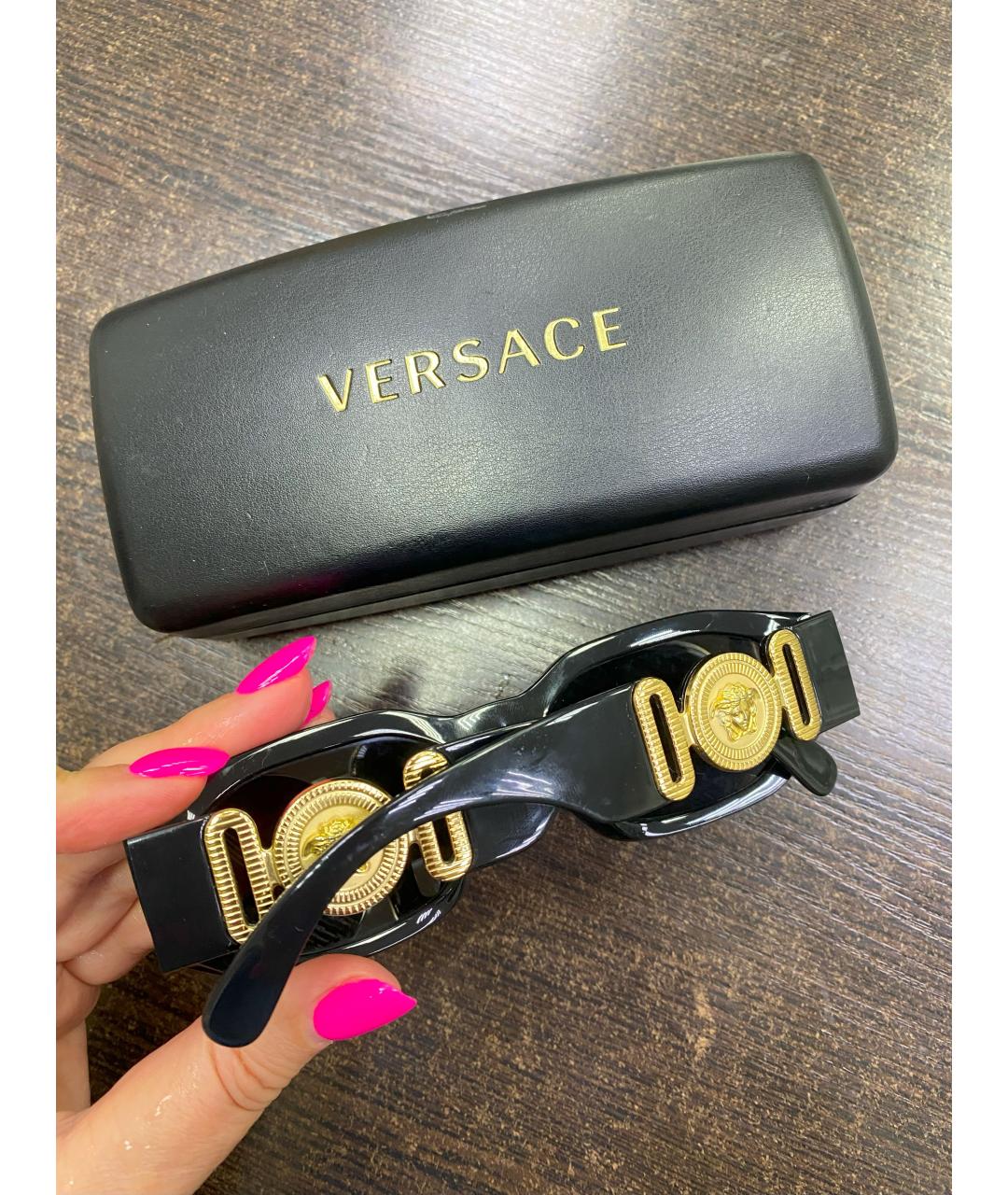 VERSACE Черные солнцезащитные очки, фото 7