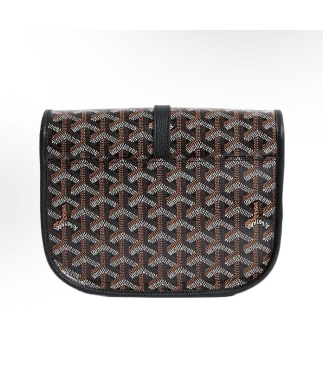 GOYARD Антрацитовая кожаная сумка через плечо, фото 3
