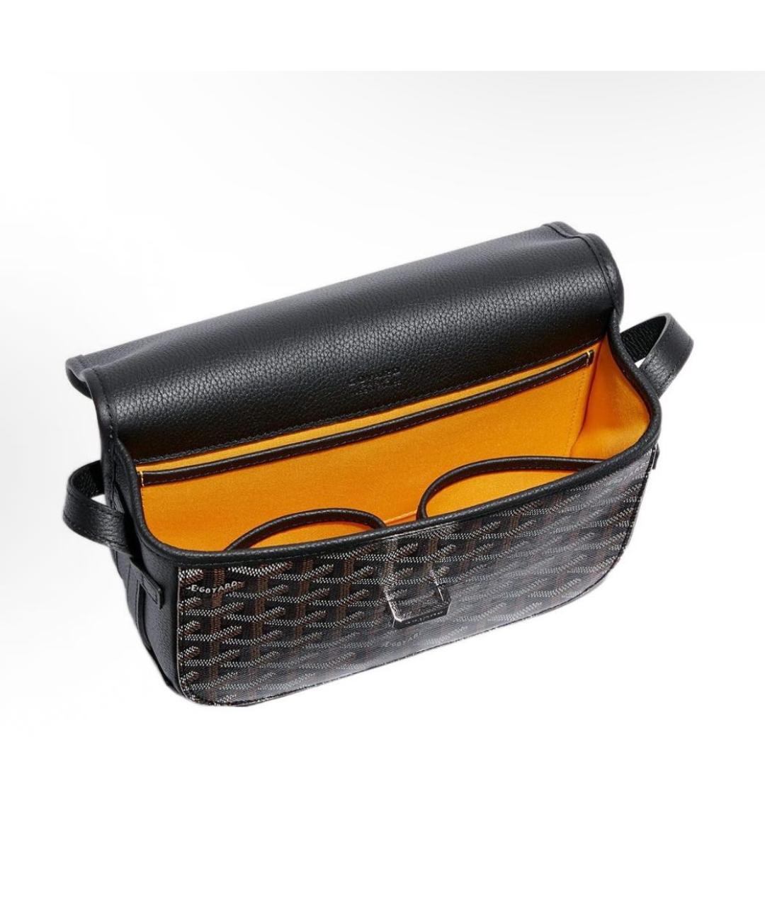 GOYARD Антрацитовая кожаная сумка через плечо, фото 4