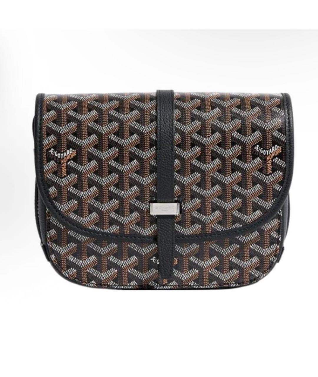 GOYARD Антрацитовая кожаная сумка через плечо, фото 2