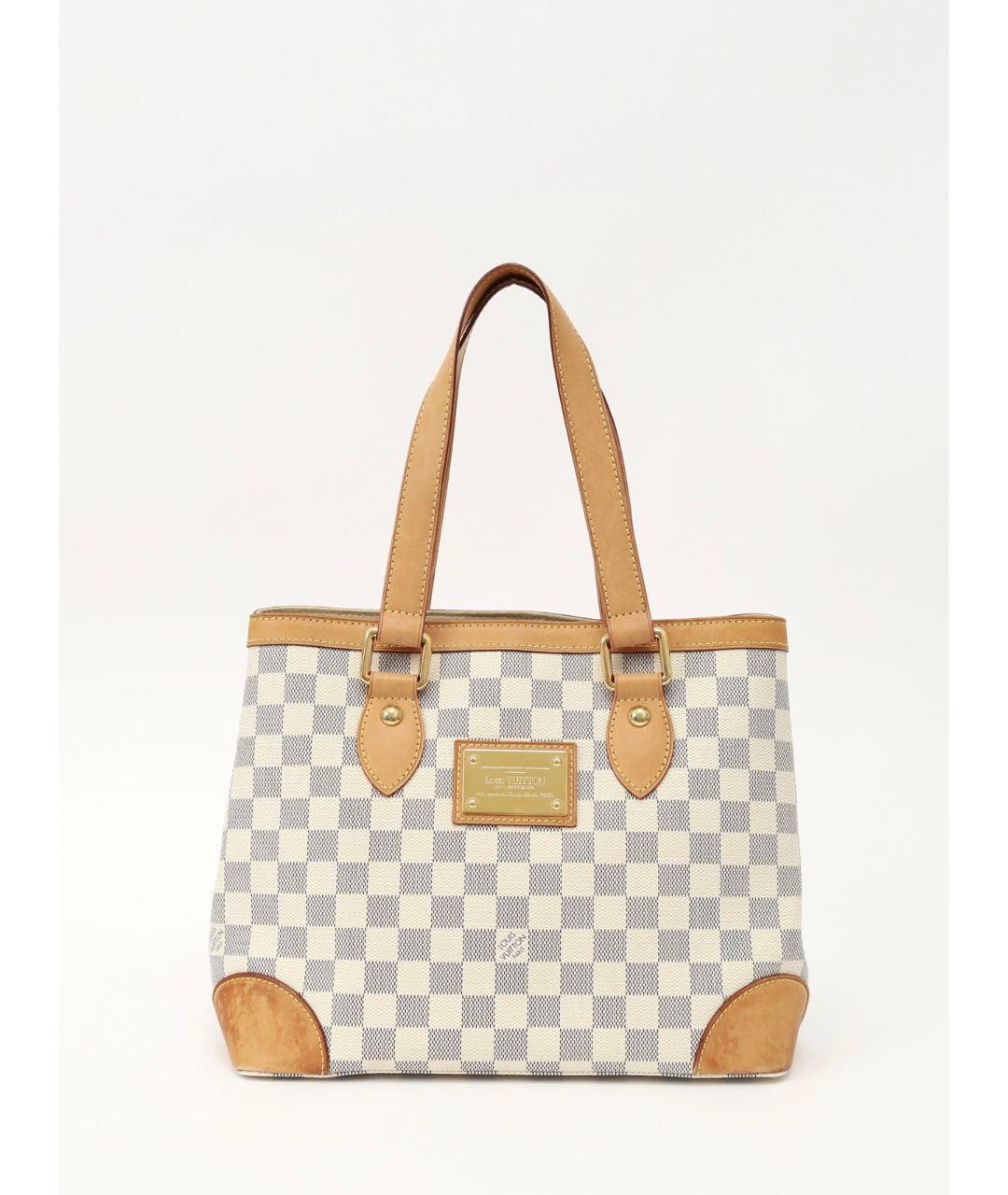 LOUIS VUITTON Бежевая кожаная сумка с короткими ручками, фото 5