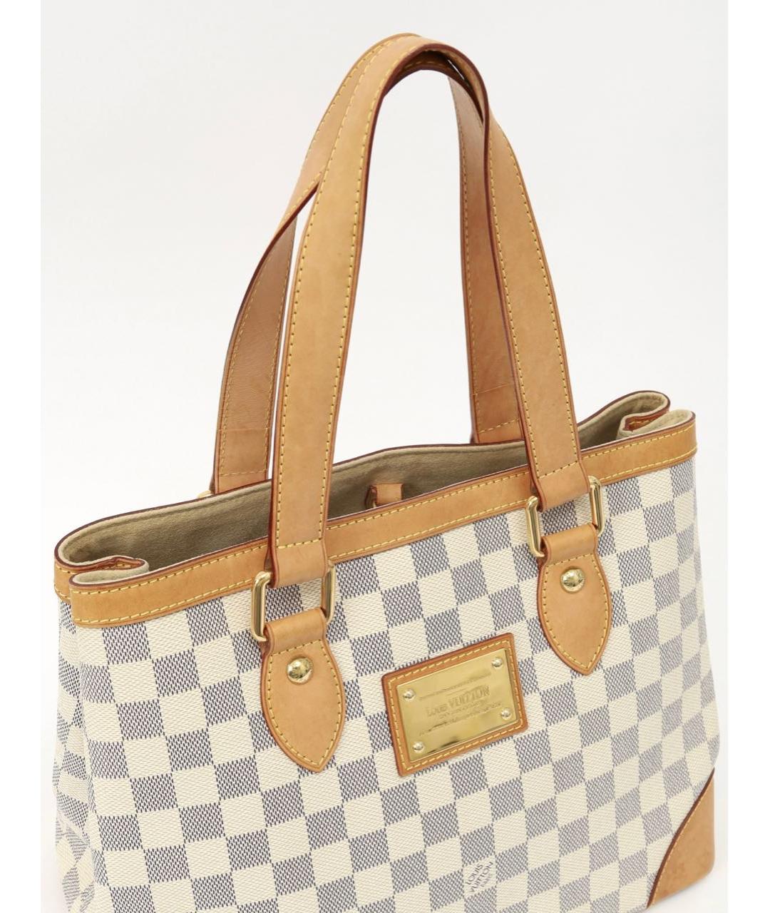 LOUIS VUITTON Бежевая кожаная сумка с короткими ручками, фото 3