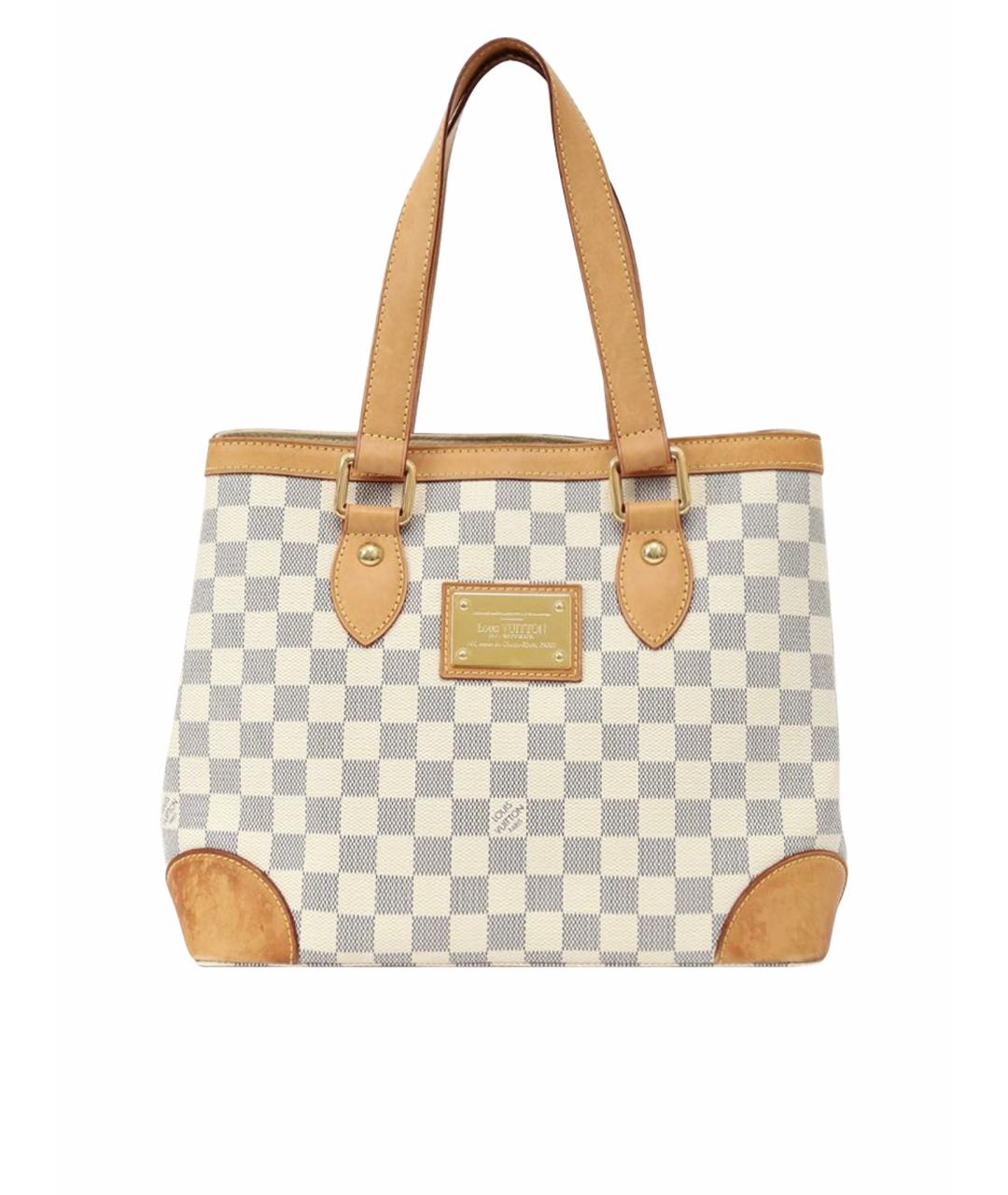 LOUIS VUITTON Бежевая кожаная сумка с короткими ручками, фото 1