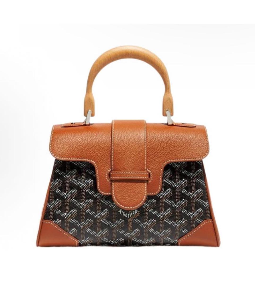 GOYARD Коричневая кожаная сумка через плечо, фото 6