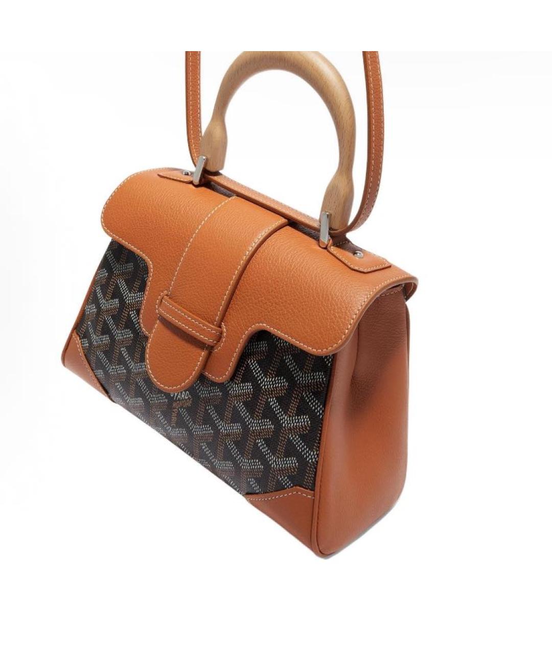 GOYARD Коричневая кожаная сумка через плечо, фото 5